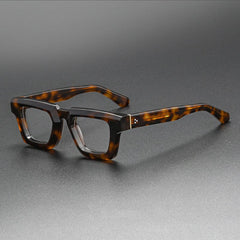 Reed Vintage Acetate Glasses Frame Rectangle Frames Southood Leopard 