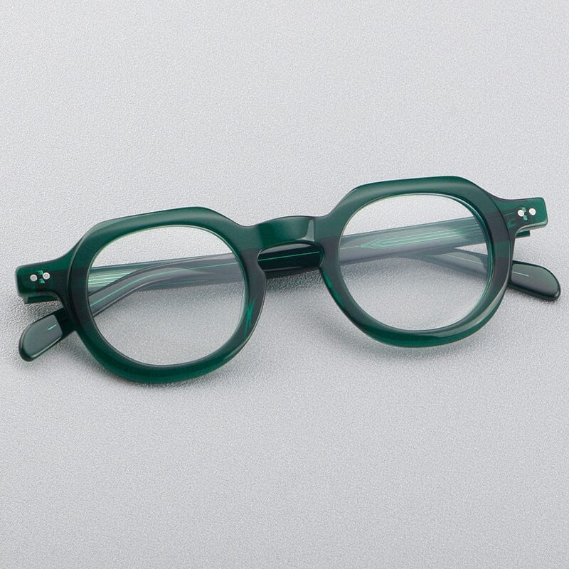 Reg Vintage Acetate Round Optical Glasses Frame Round Frames Southood Green 