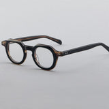 Reg Vintage Acetate Round Optical Glasses Frame Round Frames Southood Tea leopard 