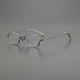 Reid Retro Rectangle Titanium Glasses Frame Rectangle Frames Southood Gun 