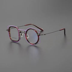 Reso Colorful Titanium Glasses Frame Geometric Frames Southood Purple Coffe 