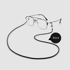 Retro Minimalist Woven Lanyard Eyeglasses Chain Accessories Southood Black 