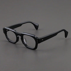 Reve Vintage Acetate Square Glasses Frame Rectangle Frames Southood Black 