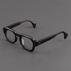 Reve Vintage Acetate Square Glasses Frame Rectangle Frames Southood Leopard 