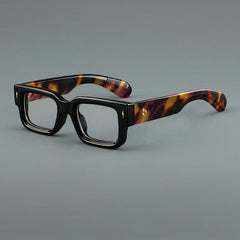 Reynald Square TR90 Glasses Frame Rectangle Frames Southood Black leopard 