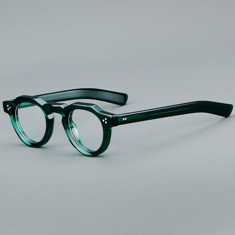 Rolf Vintage Geometric Acetate Glasses Frame Geometric Frames Southood Clear Green 