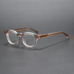 Romeo Vintage Acetate Glasses Frame Oval Frames Southood Clear Tea 