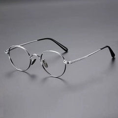 Rook Vintage Titanium Glasses Frame Oval Frames Southood Silver 