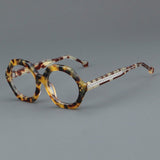 Roslin Retro Glasses Frame Geometric Frames Southood Leopard 