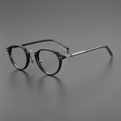 Rowan Vintage Acetate Glasses Frame Cat Eye Frames Southood Black Gun 