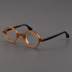 Rowan Vintage Acetate Glasses Frame Round Frames Southood Brown Leopard 