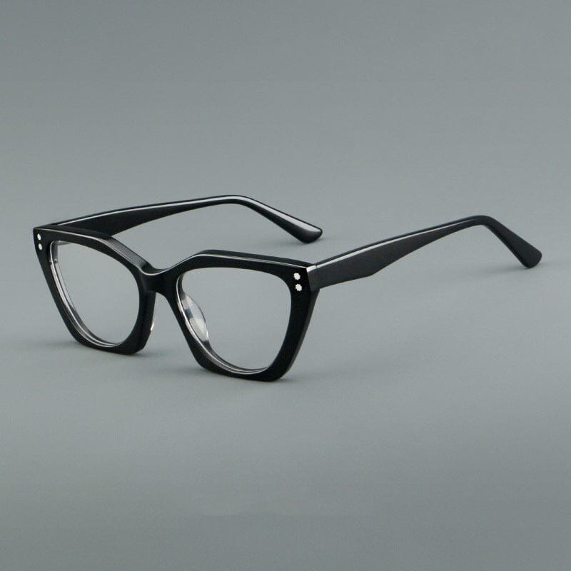Ru Vintage Acetate Glasses Frame Rectangle Frames Southood Black 