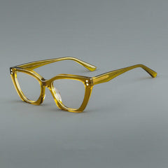 Ru Vintage Acetate Glasses Frame Rectangle Frames Southood Yellow 