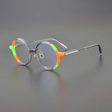 Ruiz Acetate Round Glasses Frame Round Frames Southood Gray 