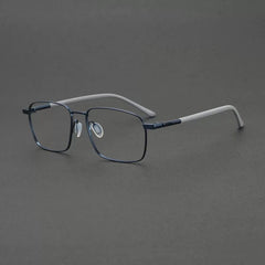 Ryan Ultralight Titanium Glasses Frame Rectangle Frames Southood Blue 