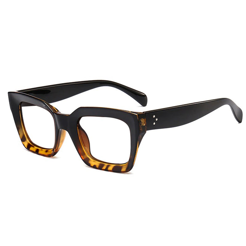 Sage Popular Rectangle Glasses Frames Rectangle Frames Southood Black leopard 