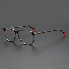 Sailor Vintage Acetate Glasses Frame Rectangle Frames Southood Black Leopard 