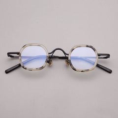 Sal Retro Acetate Glasses Frame Rectangle Frames Southood Amber 