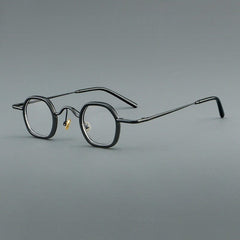 Sal Vintage Retro Acetate Glasses Frame Rectangle Frames Southood Black 