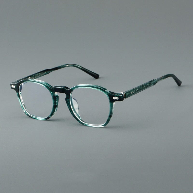 Sanford Vintage Acetate Eyeglasses Frame Rectangle Frames Southood Green 