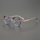 Sanjurjo Vintage Acetate Splicing Glasses Frame Geometric Frames Southood Blue 