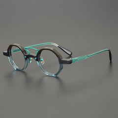 Sanjurjo Vintage Acetate Splicing Glasses Frame Geometric Frames Southood Green 
