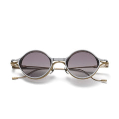 SB Round Titanium Glasses Frame With Magnetic Sunglasses Clips Round Frames Southood Light Gold Light Gray 