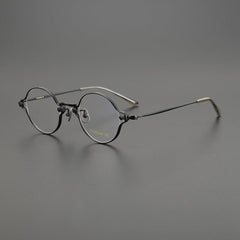 Secg Retro Round Titanium Glasses Frame Round Frames Southood Black 
