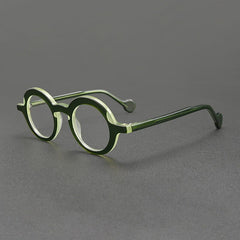 See Retro Acetate Glasses Frame Round Frames Southood Olive Green 