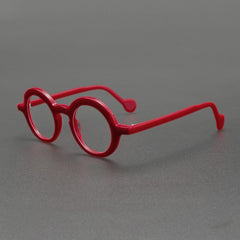 See Retro Acetate Glasses Frame Round Frames Southood Red 
