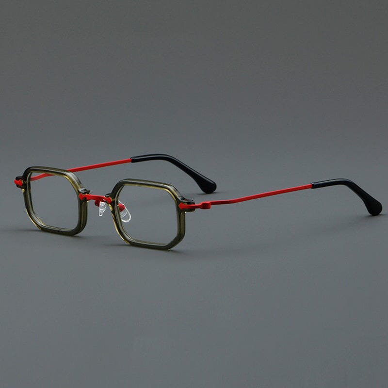 Sewald Retro Acetate Glasses Frame Geometric Frames Southood Red 