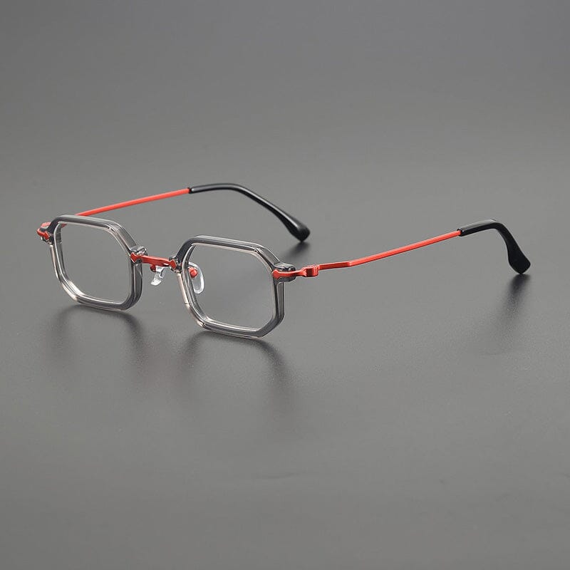 Sewald Retro Acetate Glasses Frame Geometric Frames Southood Red 