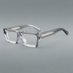 Shan Retro Rectangle Acetate Glasses Frame Rectangle Frames Southood Gray 