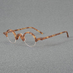 Shaw Round Acetate Glasses Frame Round Frames Southood Matte Leopard 
