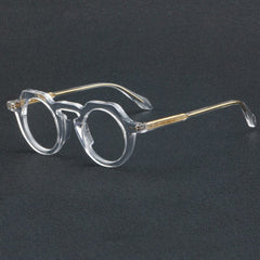 Shelton Vintage Acetate Glasses Frame Round Frames Southood C1 Clear 