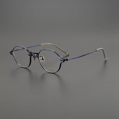 Sian Retro Titanium Glasses Frame oval frame Southood Blue 