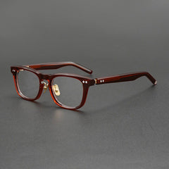 Sinner Vintage Acetate Eyeglasses Frame Rectangle Frames Southood Clear Red Gold 