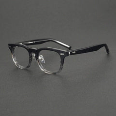 Sinner Vintage Acetate Eyeglasses Frame Rectangle Frames Southood Striped Black Silver 