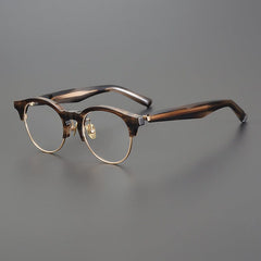 Smith Browline Acetate Glasses Frame Browline Frames Southood Amber gold 