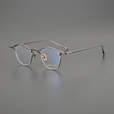 Sol Vintage Personalized Titanium Eyeglasses Frame Geometric Frames Southood Gun 