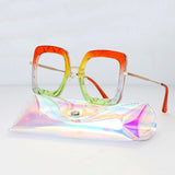Southood Rainbow Glasses Frame With Free Rainbow Case Cat Eye Frames Southood case48200 