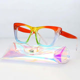 Southood Rainbow Glasses Frame With Free Rainbow Case Cat Eye Frames Southood case54001 
