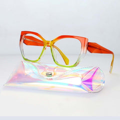 Southood Rainbow Glasses Frame With Free Rainbow Case Cat Eye Frames Southood case54397 
