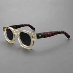 Starr Retro Acetate Sunglasses Sunglasses Southood Yellow Leopard(Gray) 