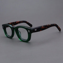 Starr Vintage Acetate Glasses Frame Oval Frames Southood Leopard Green 