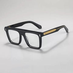 Stian Vintage Square Acetate Glasses Frame Rectangle Frames Southood Black 