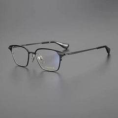 Stoc Vintage Square Titanium Glasses Frame Rectangle Frames Southood Black 
