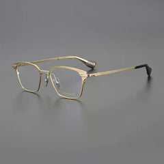 Stoc Vintage Square Titanium Glasses Frame Rectangle Frames Southood Gold 