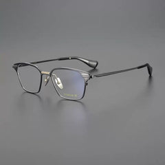 Stoc Vintage Square Titanium Glasses Frame Rectangle Frames Southood Gun 