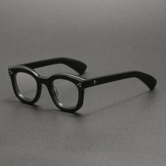 Sue Retro Acetate Glasses Frame Oval Frames Southood Black 